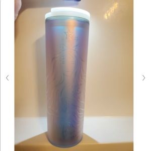 Starbucks Iridescent mermaid skinny tumbler.